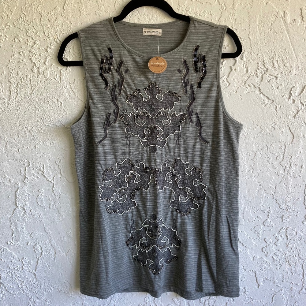 Pull & Bear hand embroidery shirt, size M